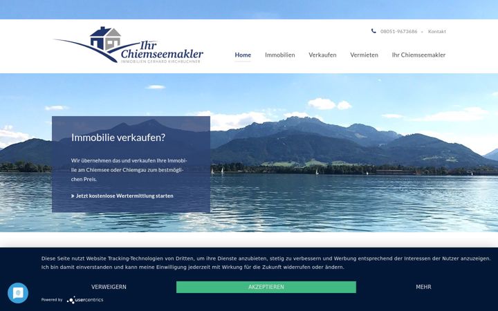 Screenshot of ihr-chiemseemakler.de