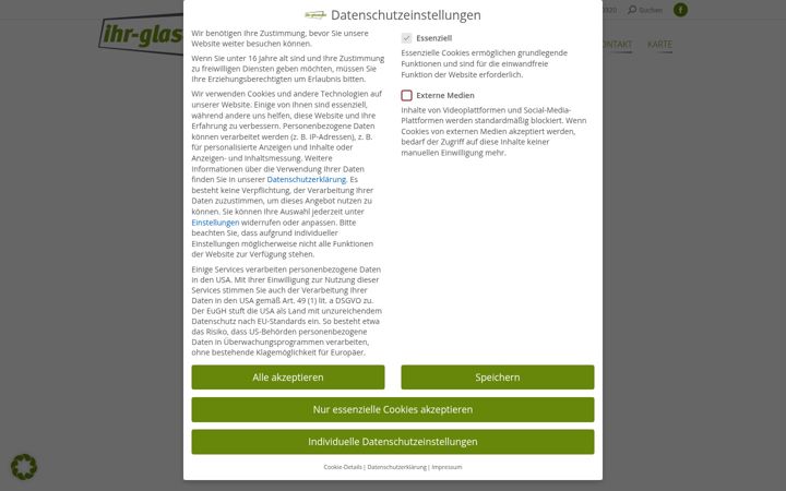 Screenshot of ihr-glaser.de