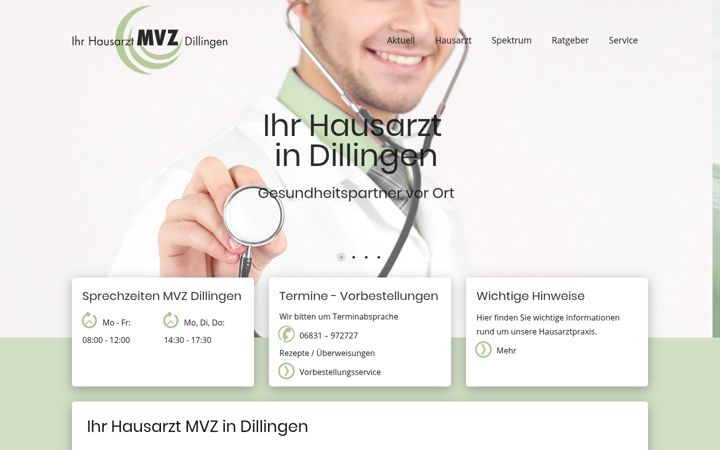 Screenshot of ihr-hausarzt-dillingen.de