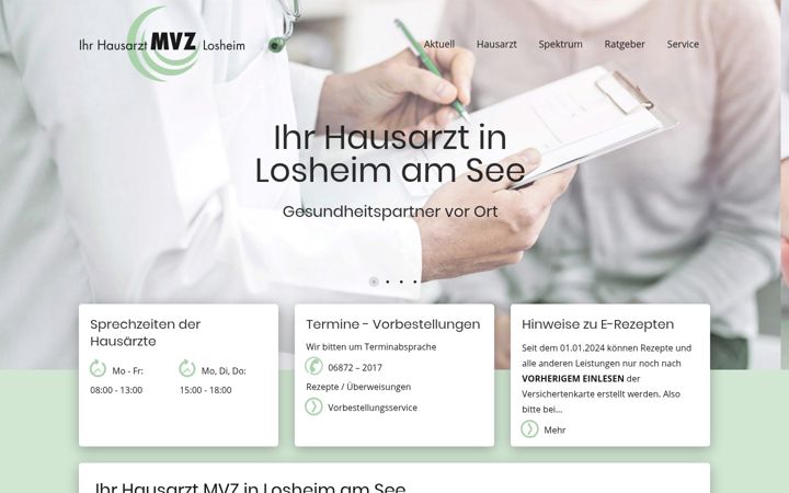 Screenshot of ihr-hausarzt-losheim.de