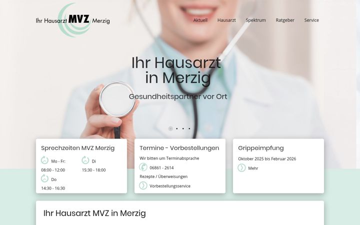 Screenshot of ihr-hausarzt-merzig.de