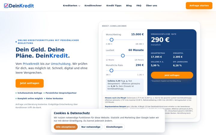 Screenshot of ihr-kreditspezialist.de