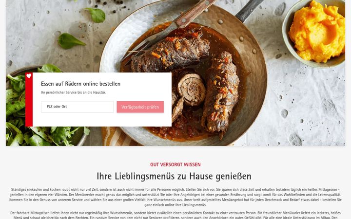 Screenshot of ihr-menueservice.de