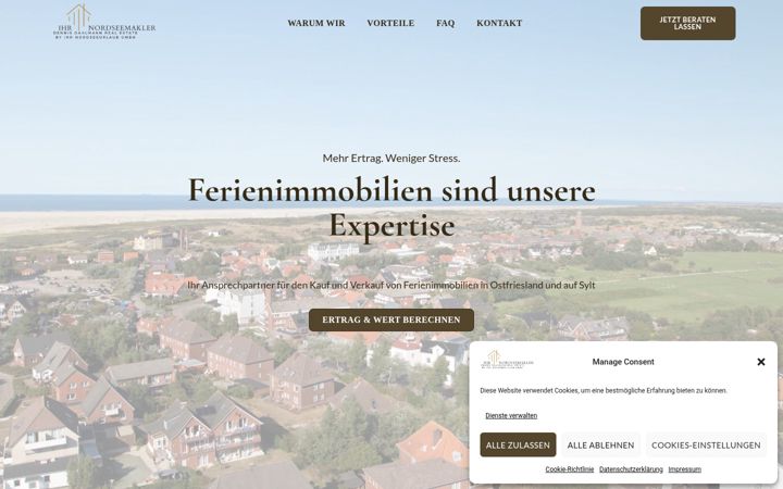Screenshot of ihr-nordseemakler.de