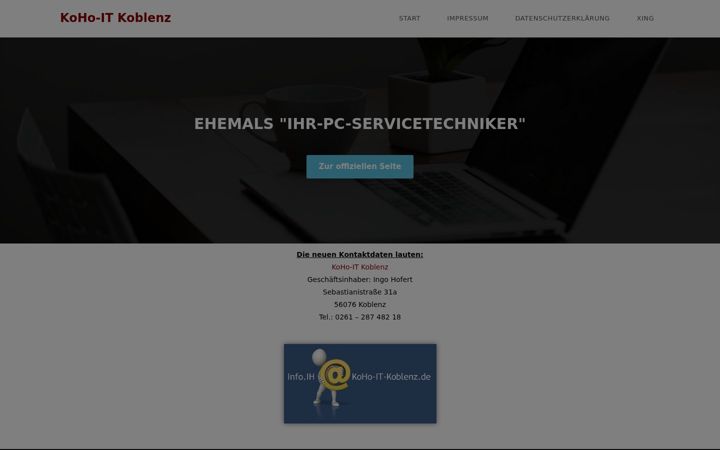 Screenshot of ihr-pc-servicetechniker.de