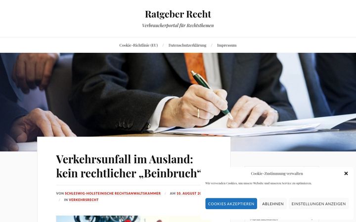 Screenshot of ihr-ratgeber-recht.de