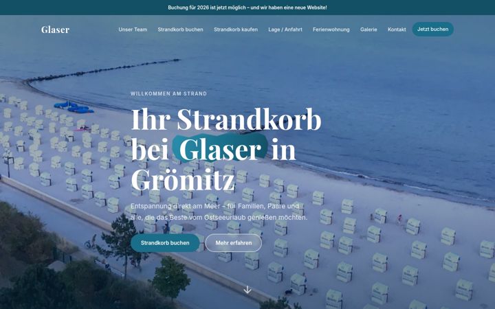 Screenshot of ihr-strandkorb.de