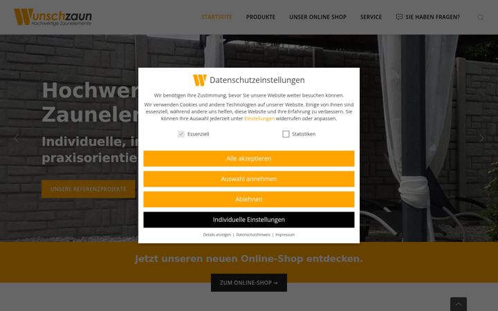 Screenshot of ihr-wunschzaun.de