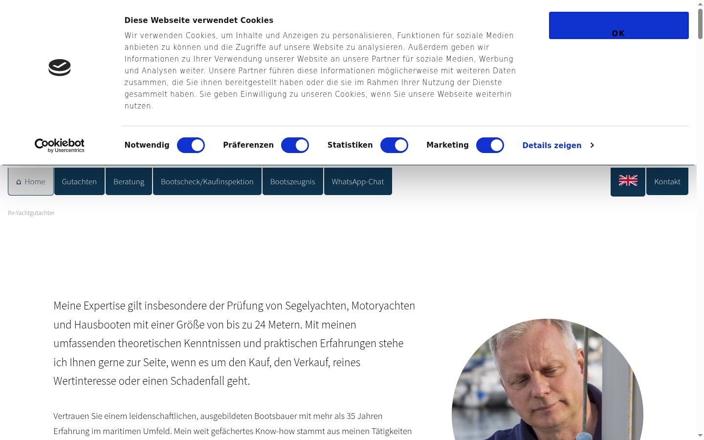Screenshot of the consent banner shown before any interaction