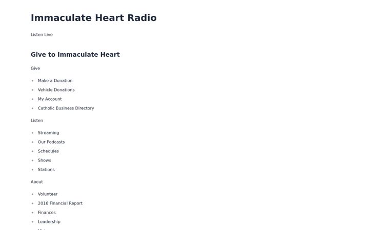 Screenshot of ihradio.com