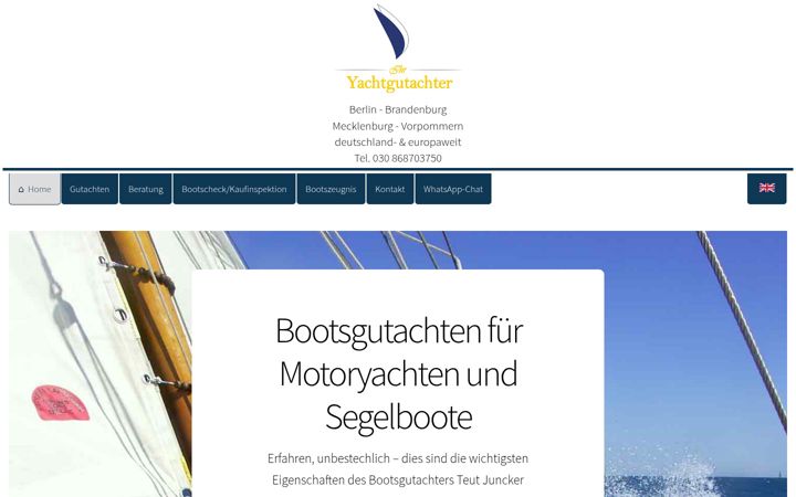 Screenshot ta' ihrbootsgutachter.de