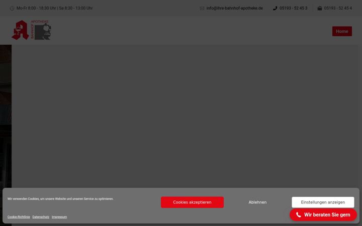 Screenshot of ihre-bahnhof-apotheke.de