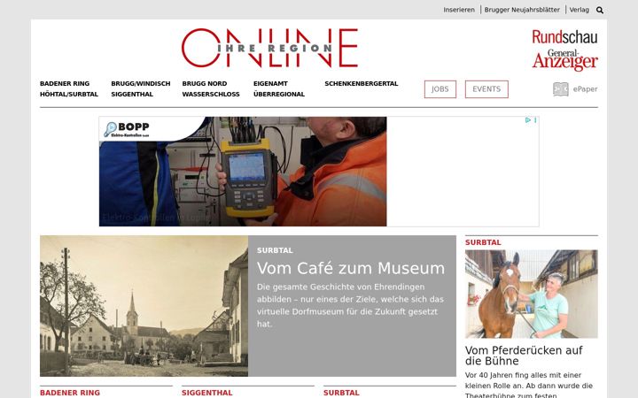 Screenshot of ihre-region-online.ch