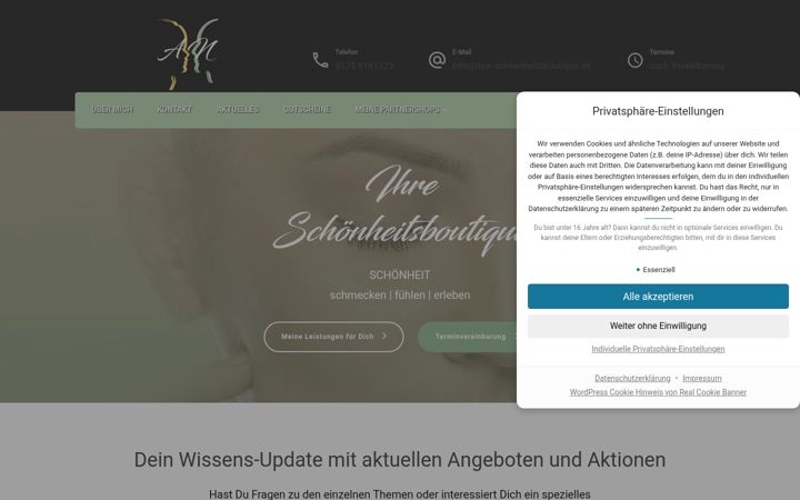 Screenshot of ihre-schoenheitsboutique.de