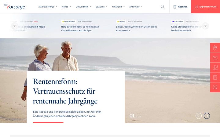 Screenshot of ihre-vorsorge.de