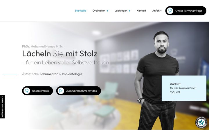 Screenshot of ihre-zahnarztpraxis.at