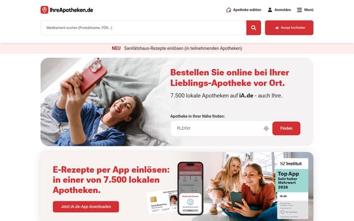 Screenshot of ihreapotheken.de