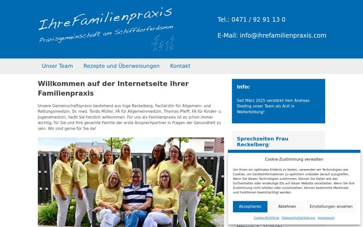 Екранна снимка на ihrefamilienpraxis.com