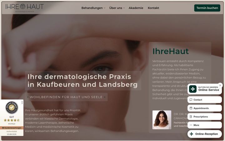 Screenshot of ihrehaut.de