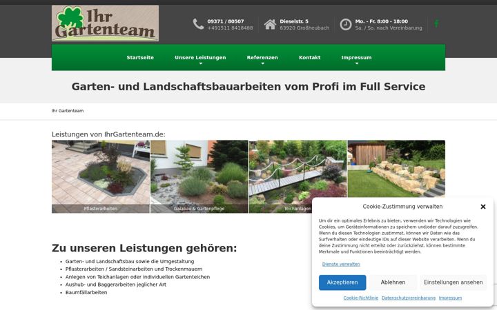 Screenshot of ihrgartenteam.de