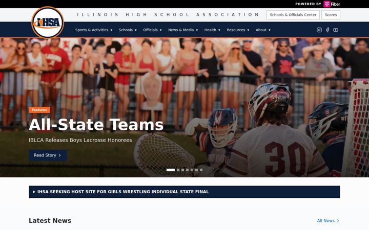 Screenshot of ihsa.org