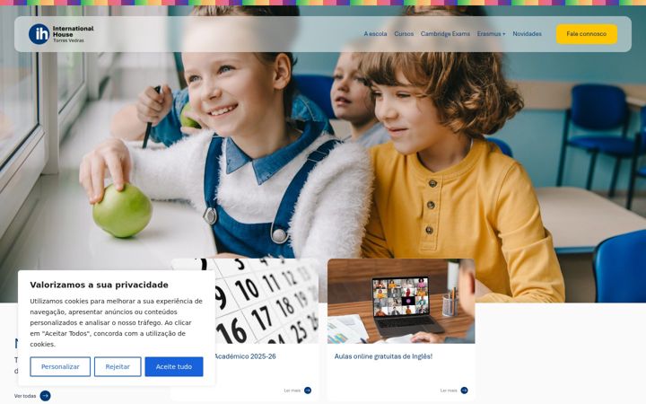 Snímek obrazovky ihtorresvedras.com