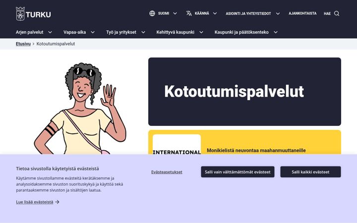 Screenshot of ihturku.fi