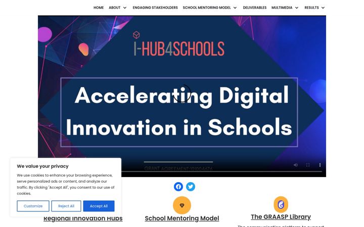 Screenshot of ihub4schools.eu