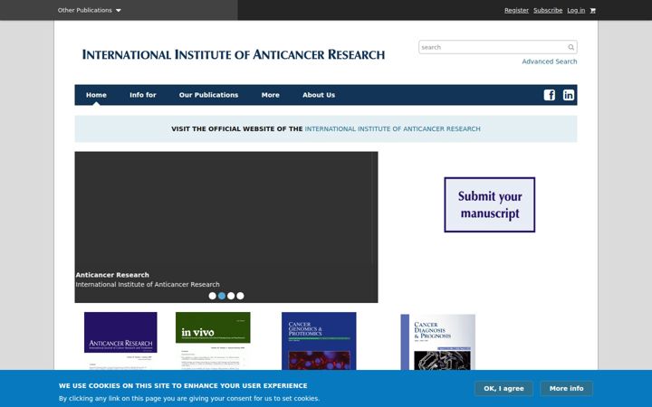 Screenshot of iiarjournals.org