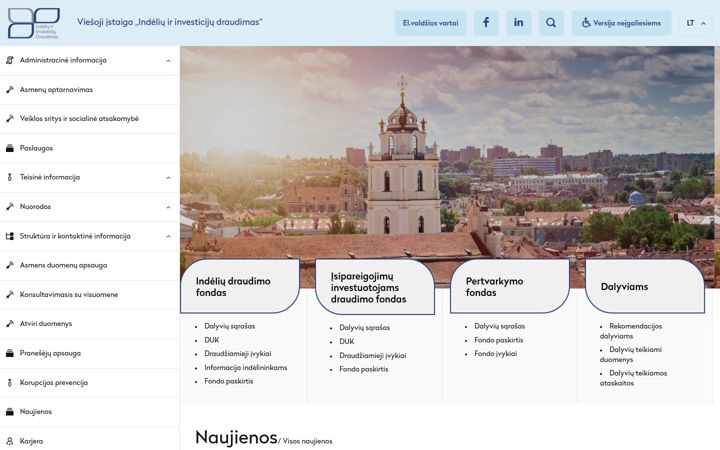 Posnetek zaslona iidraudimas.lt
