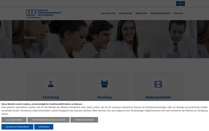 Screenshot of iif.rwth-aachen.de
