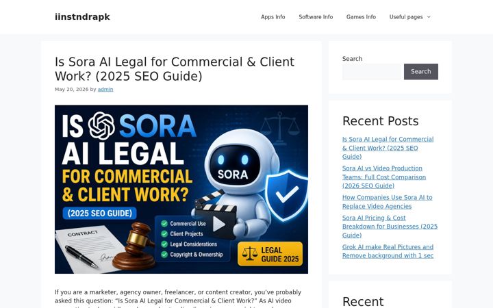 Screenshot of iinstndrapk.com