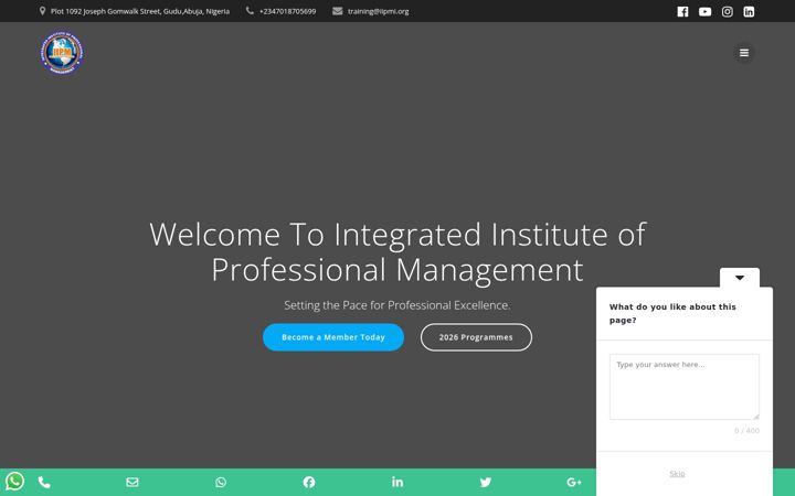 Screenshot of iipmi.org