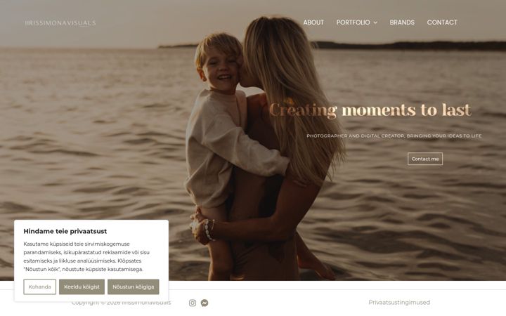 Screenshot of iirissimonavisuals.com