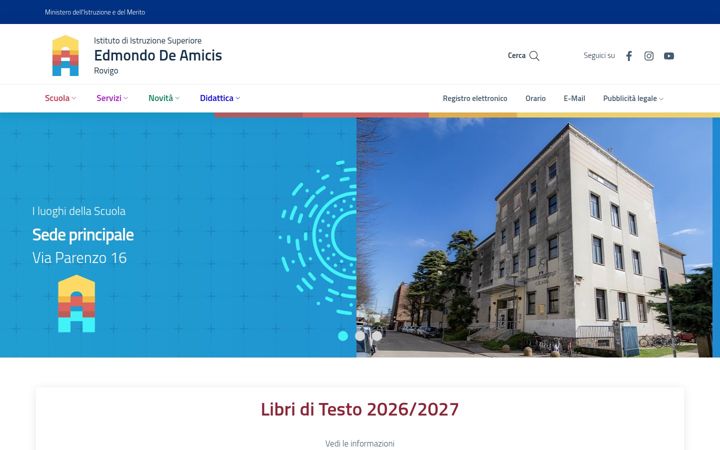 Screenshot of iisdeamicis-rovigo.edu.it