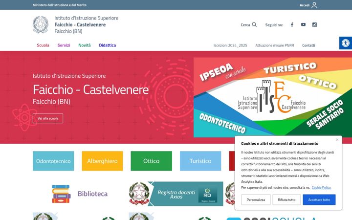 Screenshot of iisfaicchio-castelvenere.edu.it