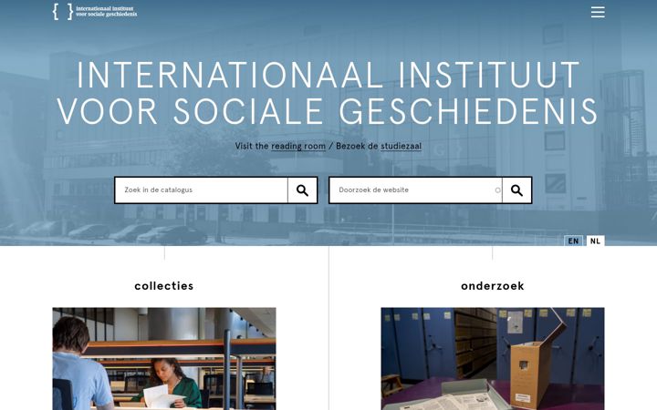 Screenshot of iisg.amsterdam