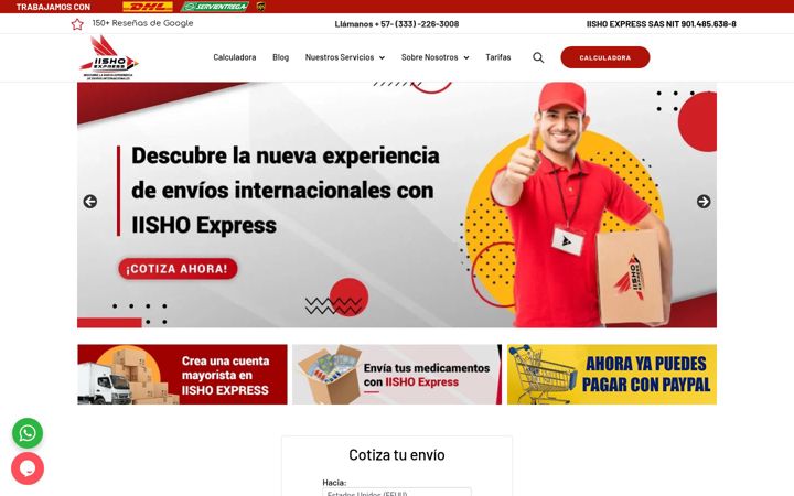 Captura de pantalla de iishoexpress.com