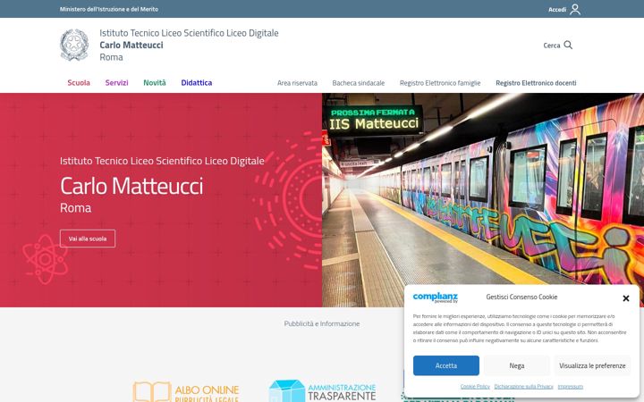 Screenshot of iismatteucci.edu.it