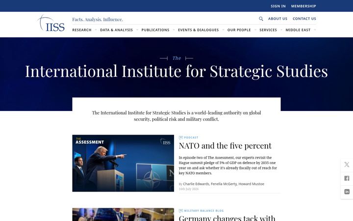 Skärmbild av iiss.org