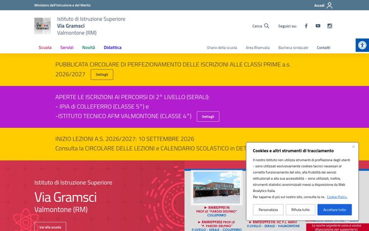Screenshot of iisviagramsci.edu.it