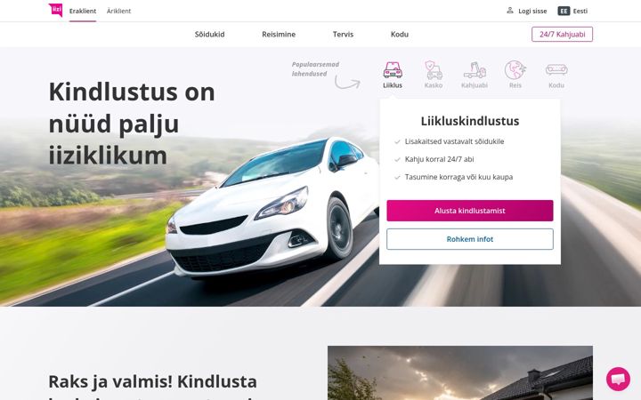 Screenshot of iizi.ee