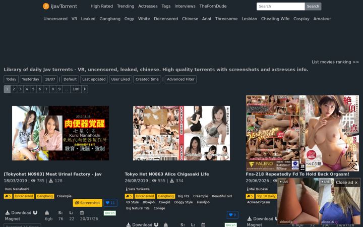 Screenshot of ijavtorrent.com