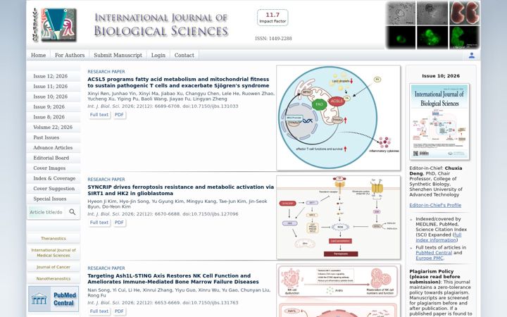 Screenshot of ijbs.com