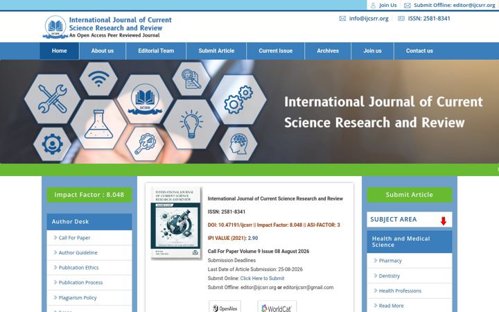 Screenshot of ijcsrr.org