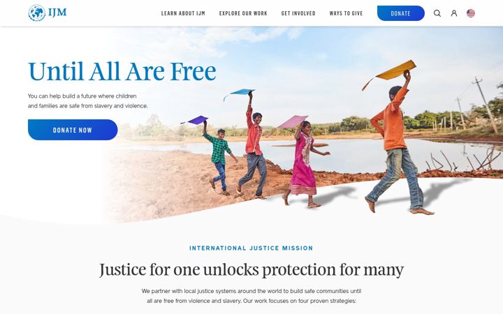 Screenshot of ijm.org