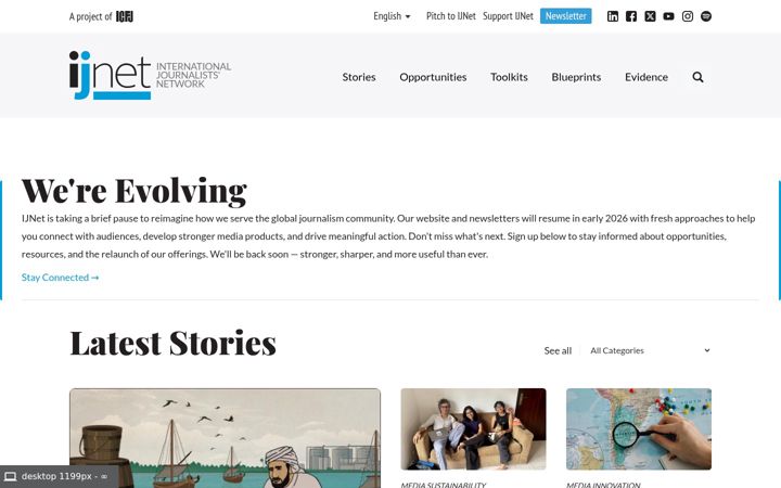 Screenshot of ijnet.org