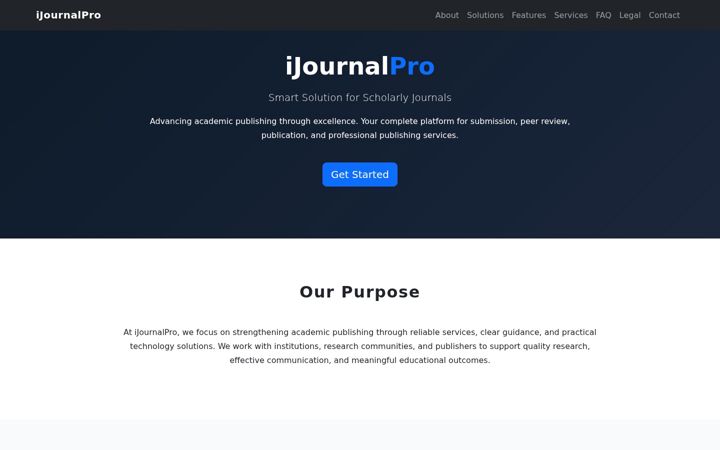 Screenshot of ijournalpro.com