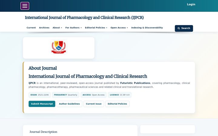 Screenshot of ijpcr.net