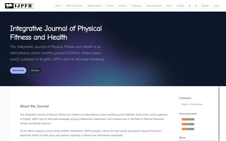 Screenshot of ijpfh.com